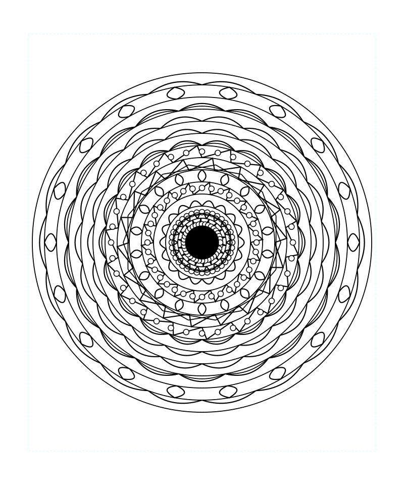 Floral Geometry Mandala Mindfulness Coloring Page Free Svg