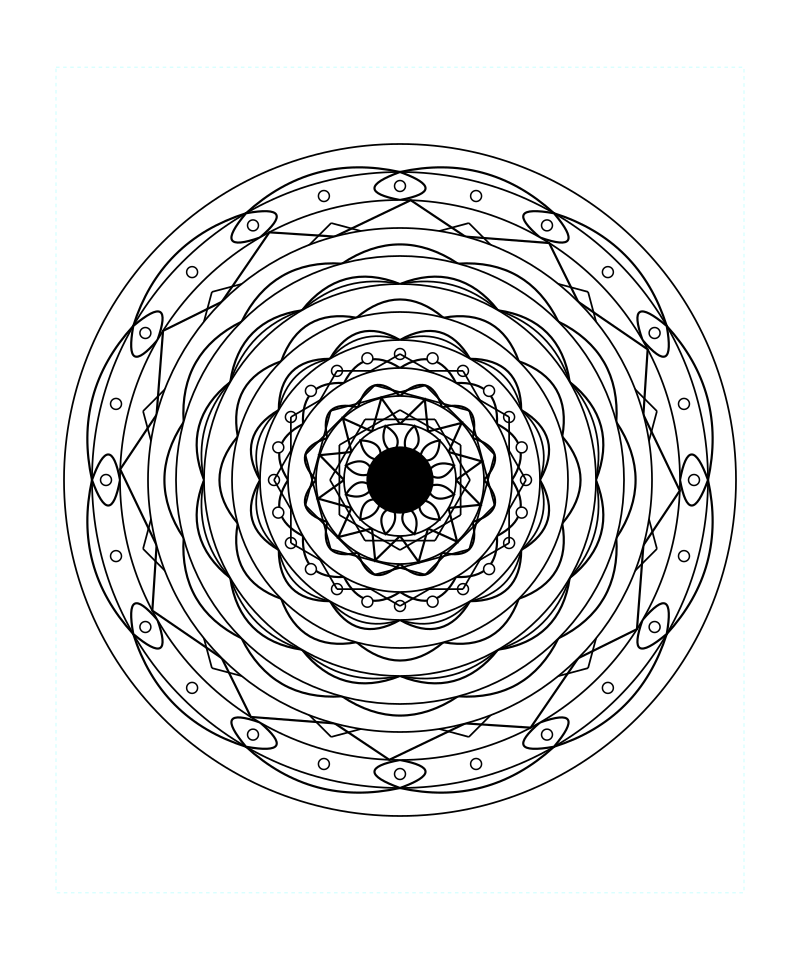 Floral Sacred Geometry Mandala Adult Coloring Page Download