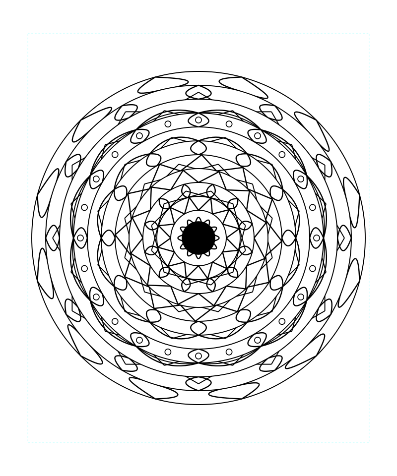 Floral Sacred Geometry Mandala Coloring Page Free Printable Svg