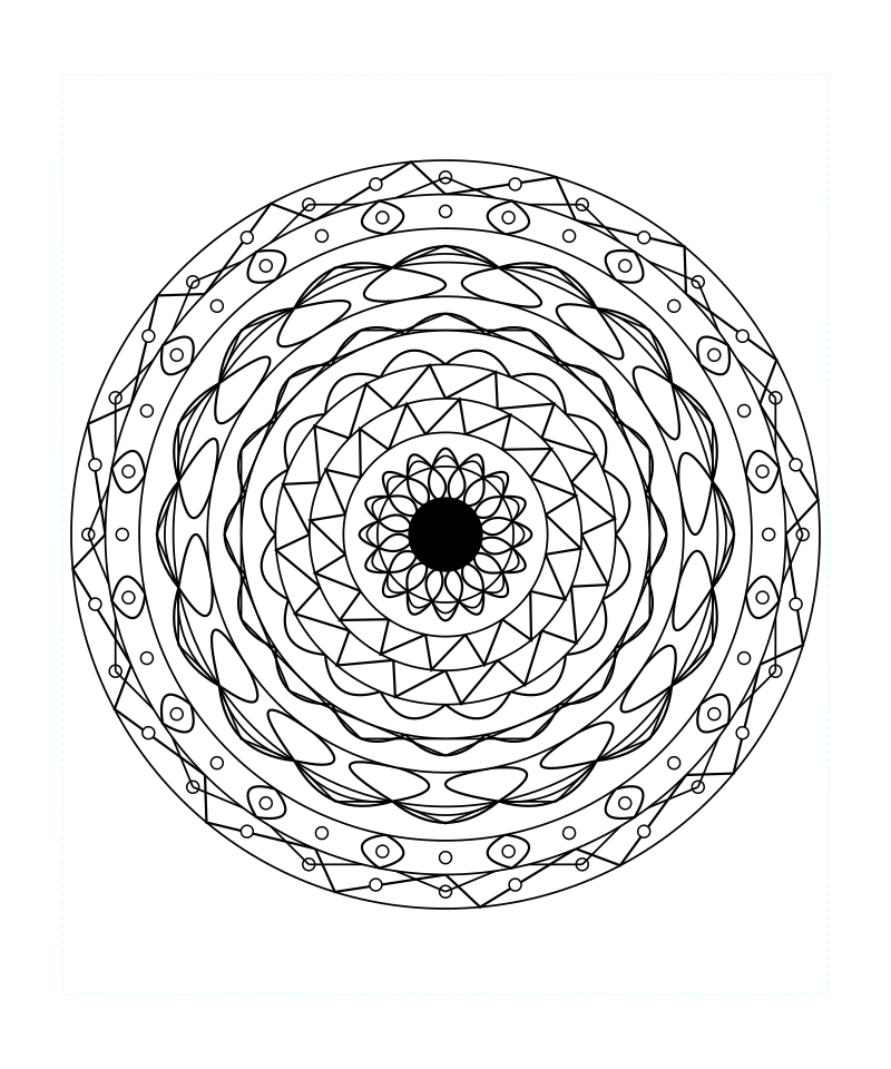 Floral Sacred Geometry Mandala Coloring Page Free Printable