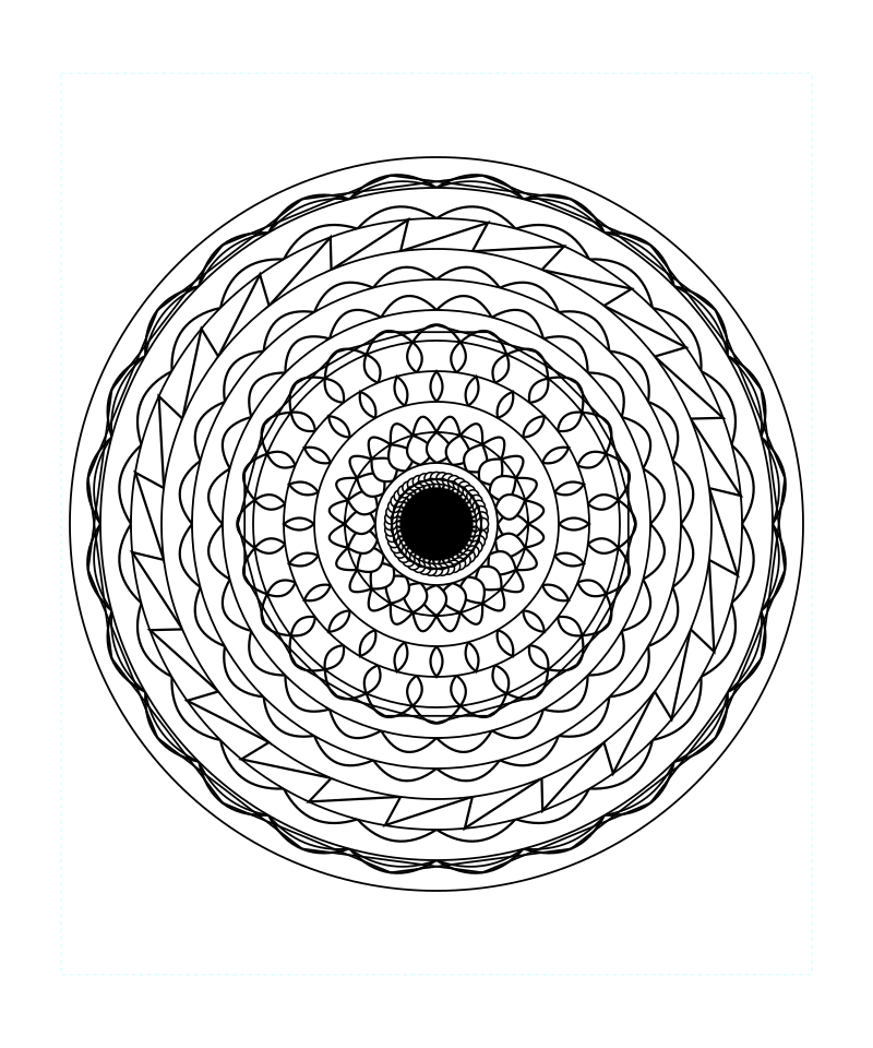 Floral Sacred Geometry Mandala Coloring Page
