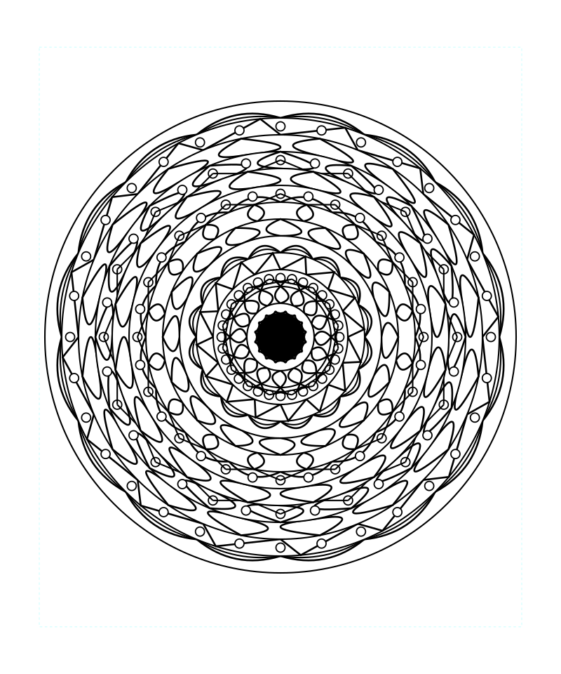 Floral Sacred Geometry Mandala Detailed Coloring Page Free Printable