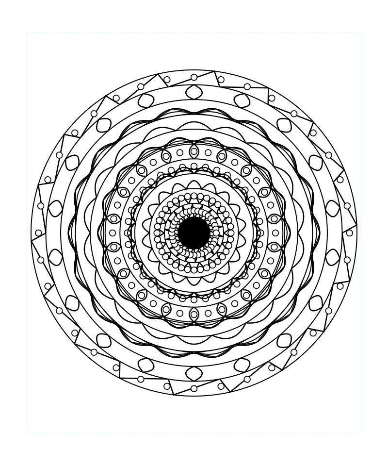 Floral Sacred Geometry Mandala Mindfulness Coloring Page Download