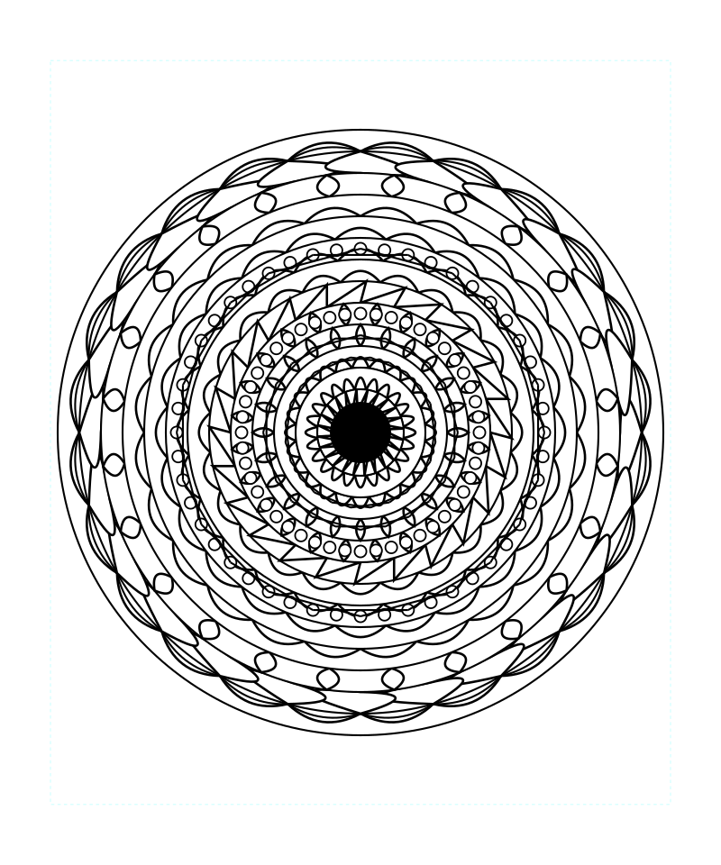 Floral Sacred Geometry Mandala Pattern Coloring Page