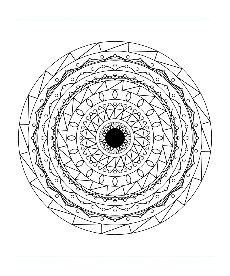 Floral Sacred Geometry Mandala Printable Coloring Page