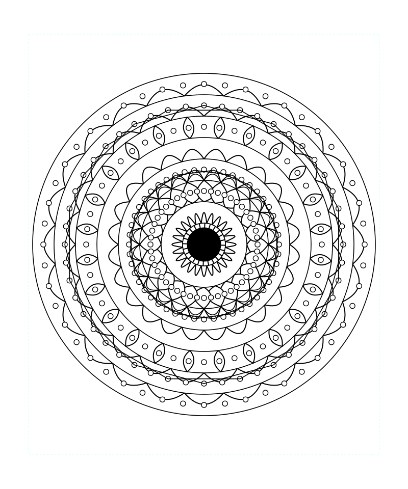 Free Download Sacred Geometry Mandala Adult Coloring Page