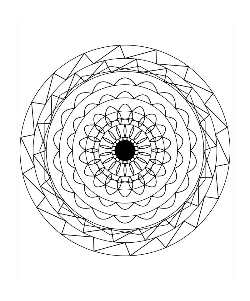 Free Download Sacred Geometry Mandala Coloring Page Svg