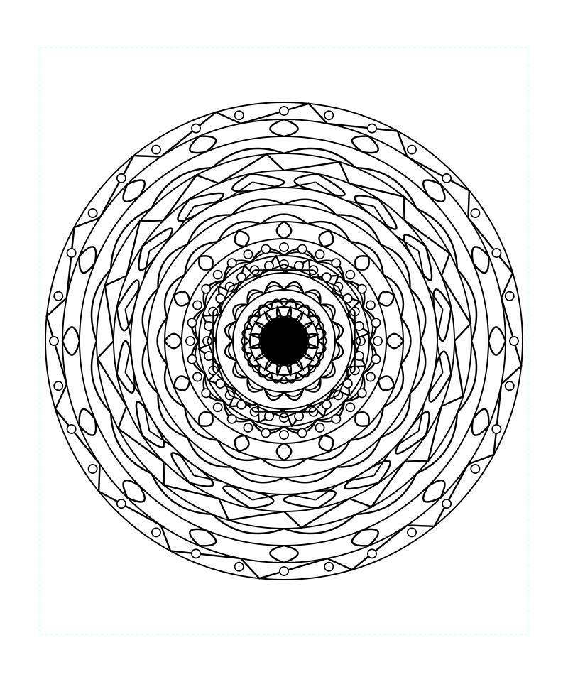 Free Download Sacred Geometry Mandala Relaxing Coloring Page