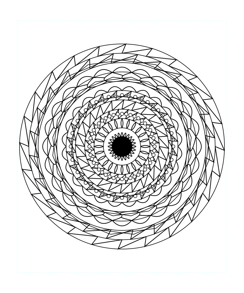 Free Sacred Geometry Mandala Detailed Coloring Page Download