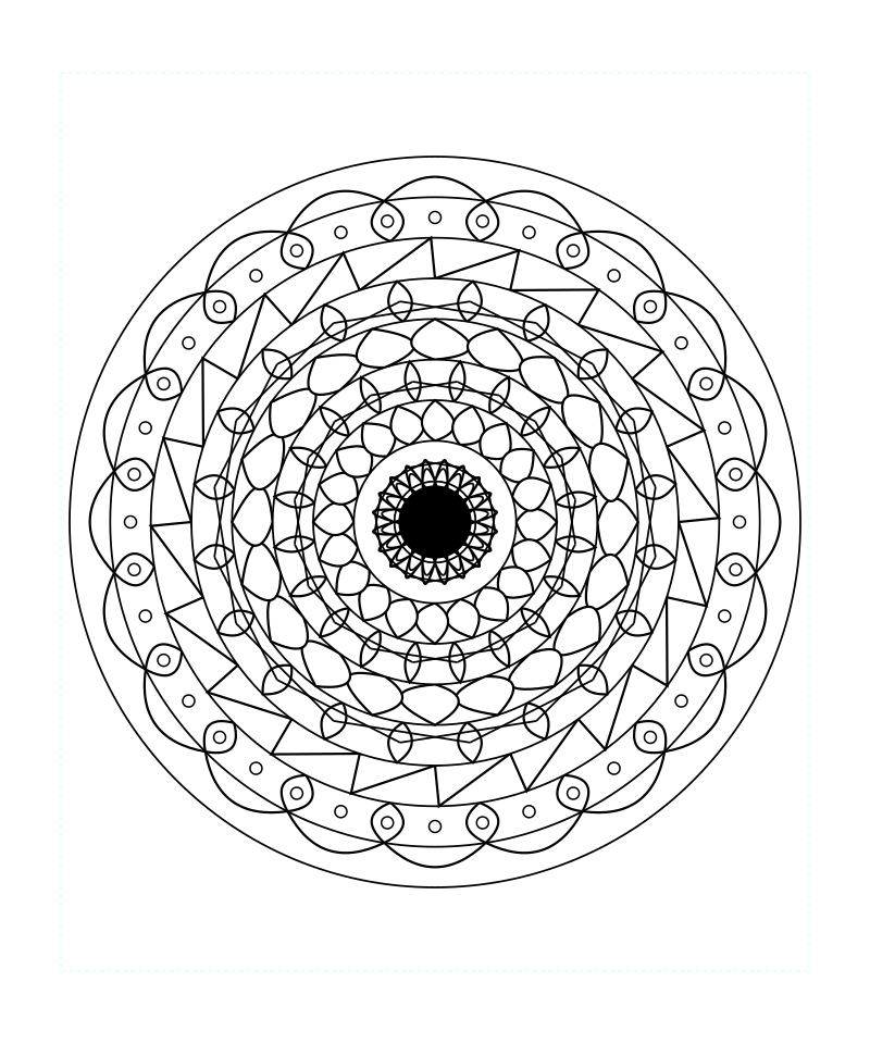 Free Sacred Geometry Mandala Intricate Coloring Page Svg