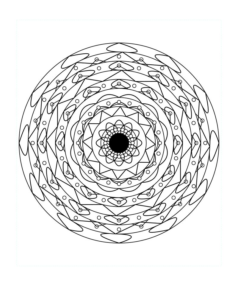 Free Sacred Geometry Mandala Relaxing Adult Coloring Page
