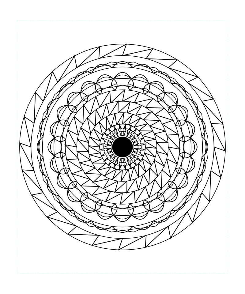 Free Sacred Geometry Mandala Stress Relief Coloring Page