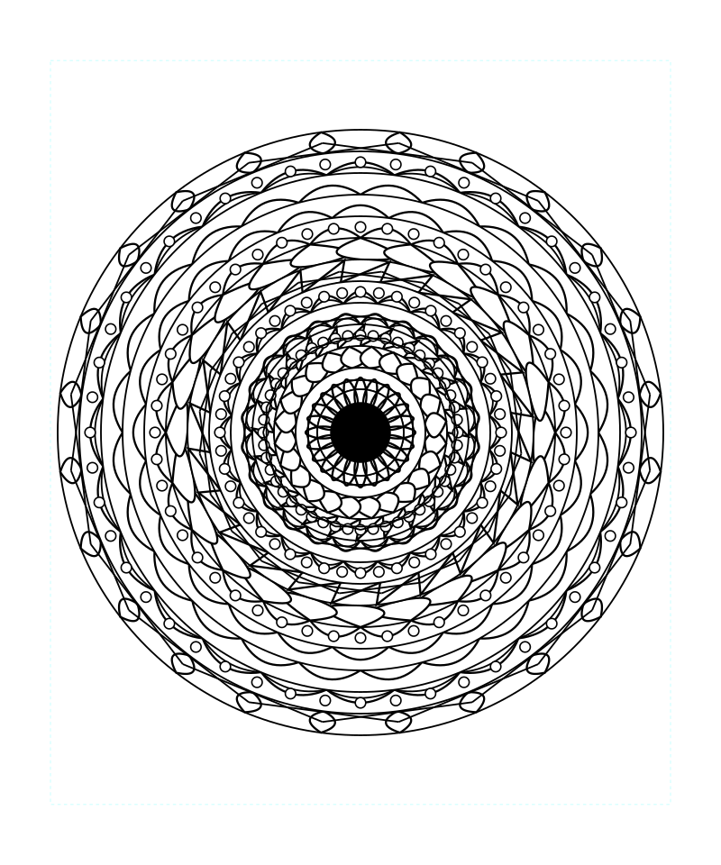 Geometric Bloom Mandala Coloring Page