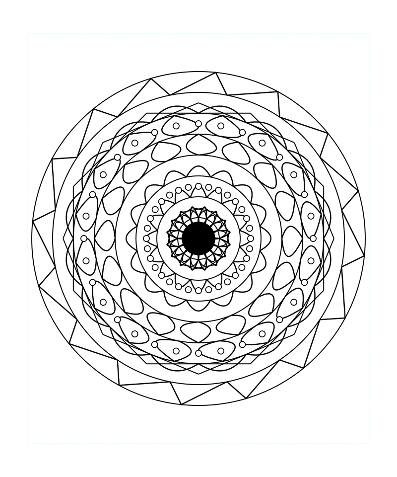 Geometric Mandala Adult Coloring Page Free Download
