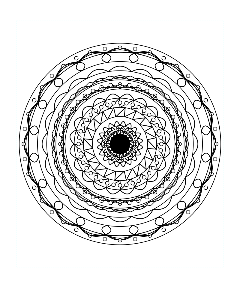 Geometric Mandala Artistic Symmetry Coloring Page