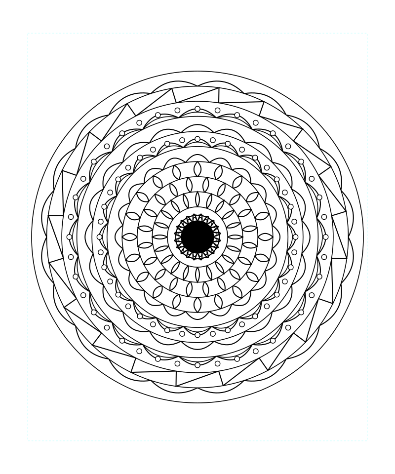 Geometric Mandala Coloring Page Free Printable Svg
