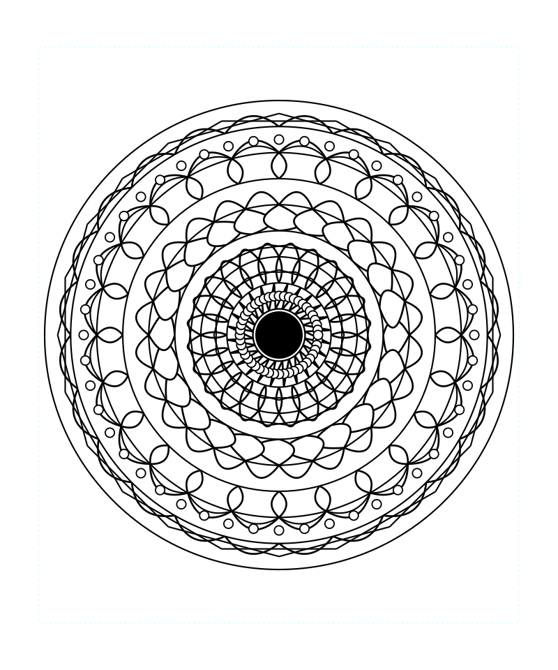Geometric Mandala Coloring Page