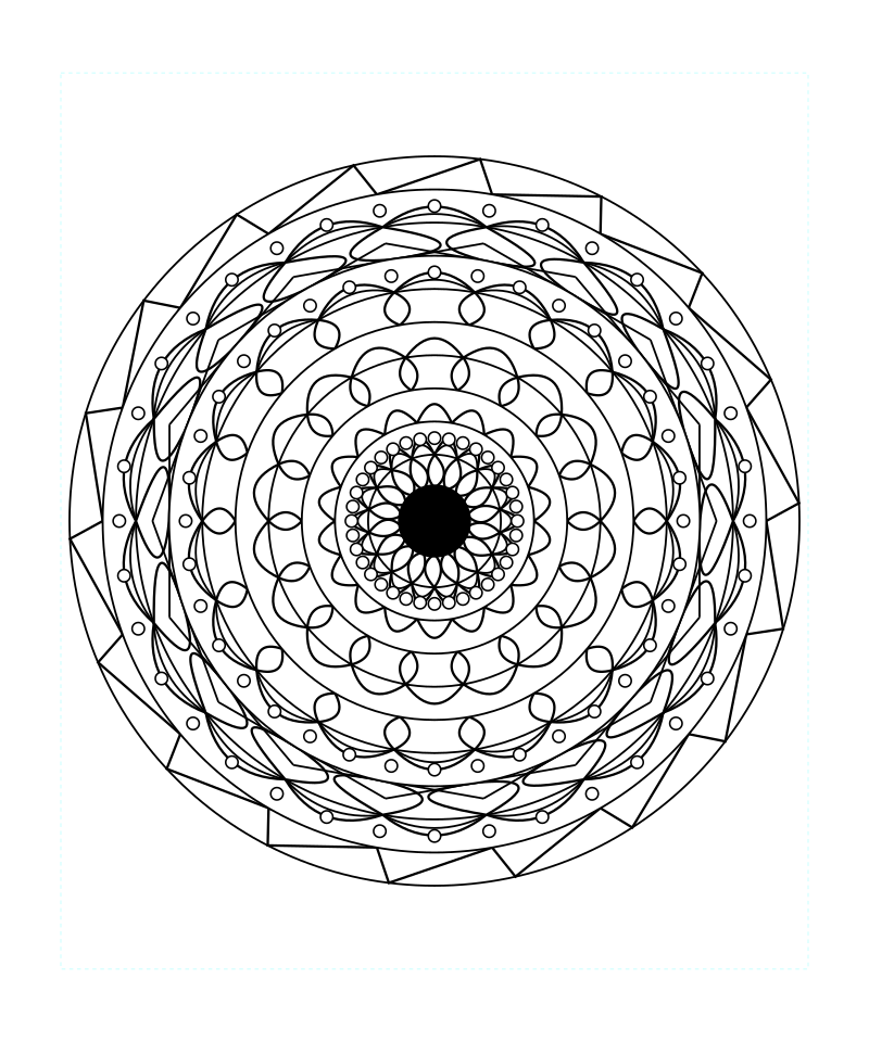 Geometric Mandala Decorative Pattern Coloring Page Printable