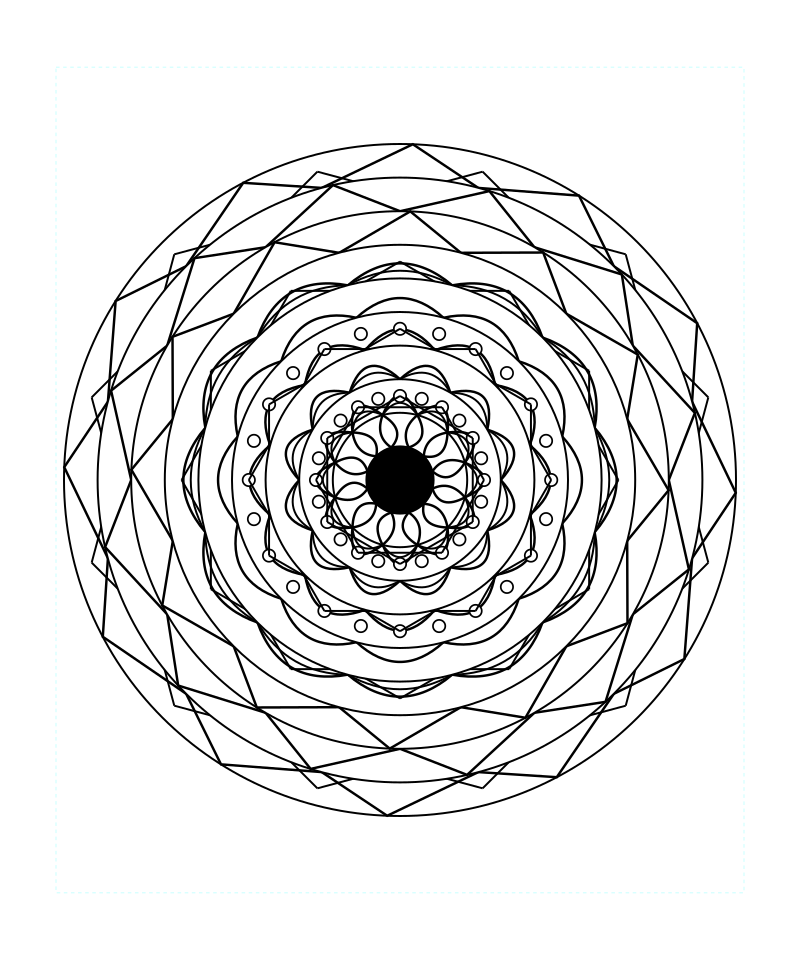 Geometric Mandala Detailed Coloring Page