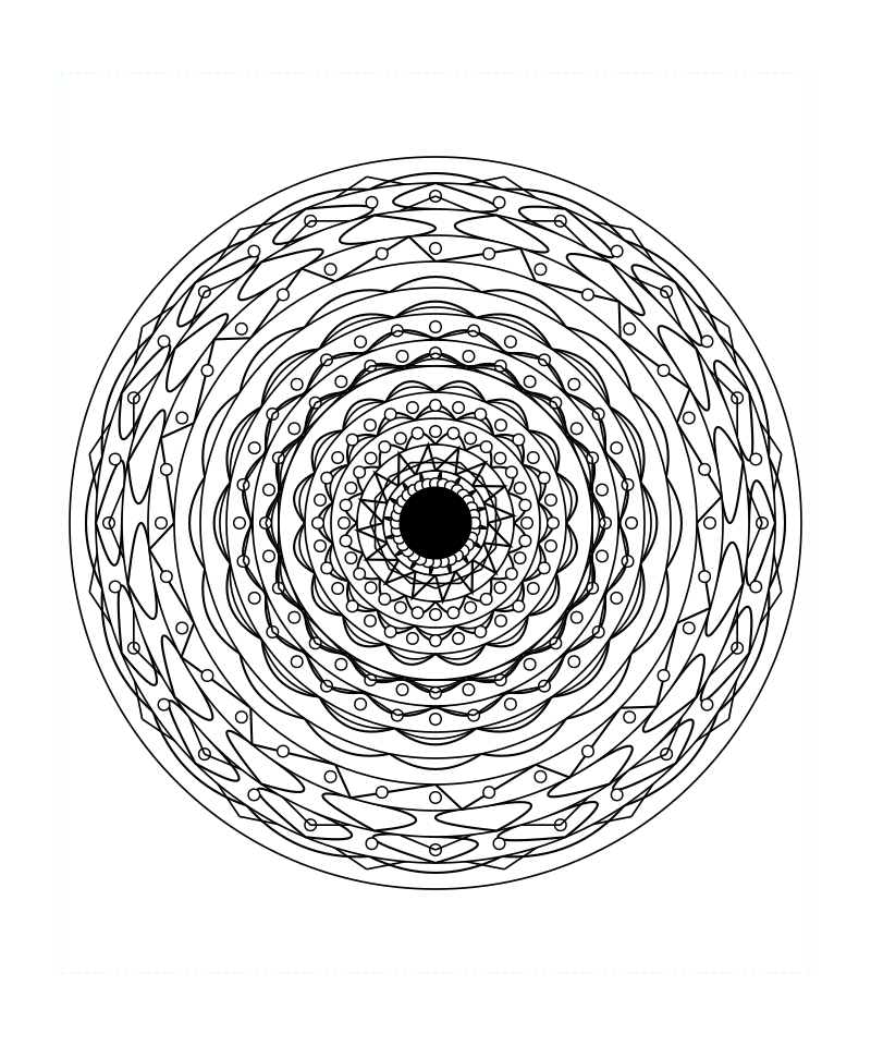 Geometric Mandala Detailed Line Art Coloring Page