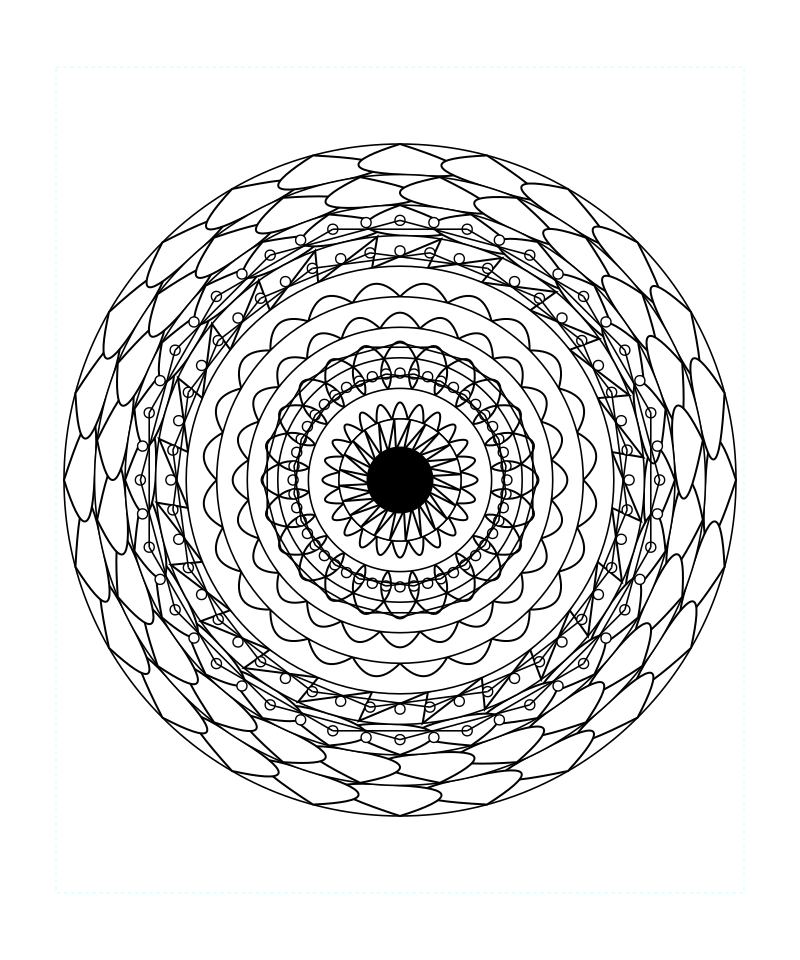 Geometric Mandala Mindfulness Art Coloring Page