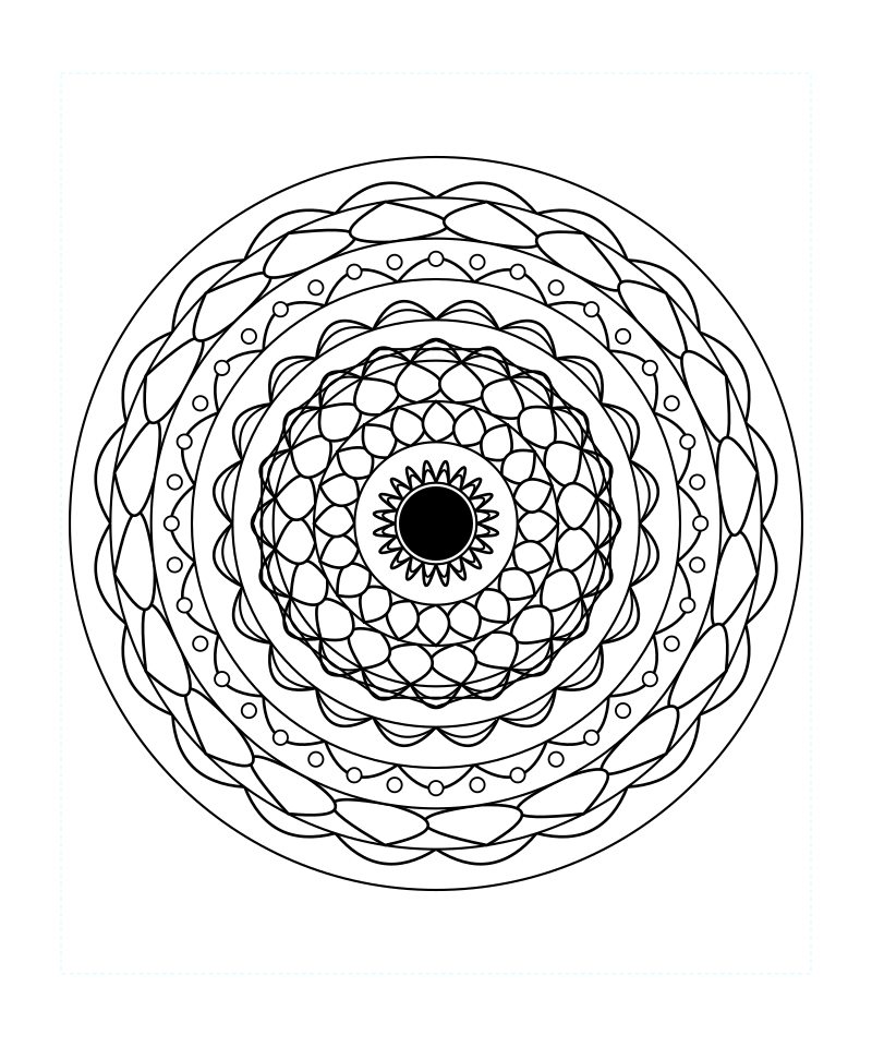 Geometric Mandala Mindfulness Coloring Page