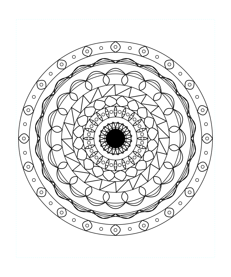 Geometric Mandala Pattern Coloring Page Free Printable Svg