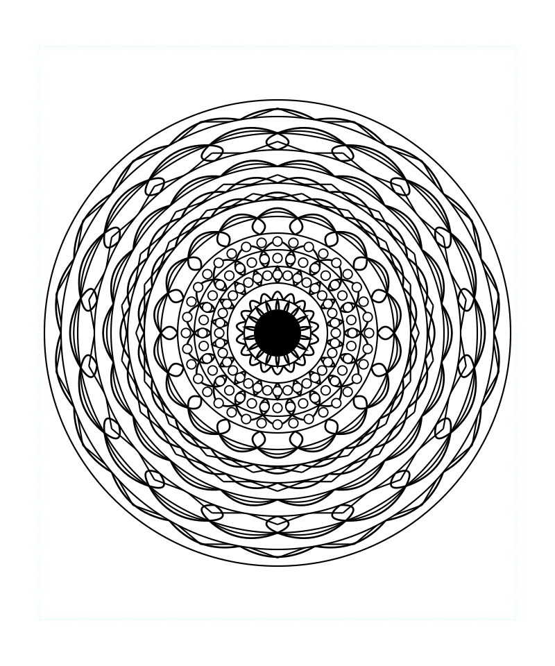 Geometric Mandala Pattern Coloring Page