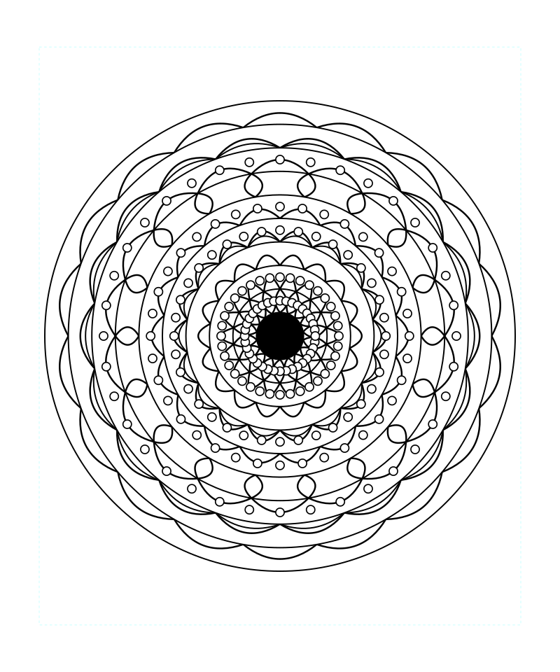 Geometric Mandala Printable Coloring Page Svg