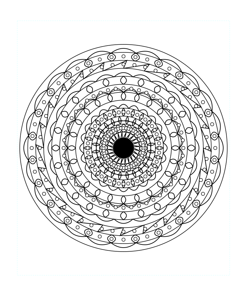 Geometric Mandala Printable Coloring Page