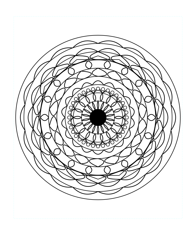 Geometric Mandala Stress Relief Coloring Page