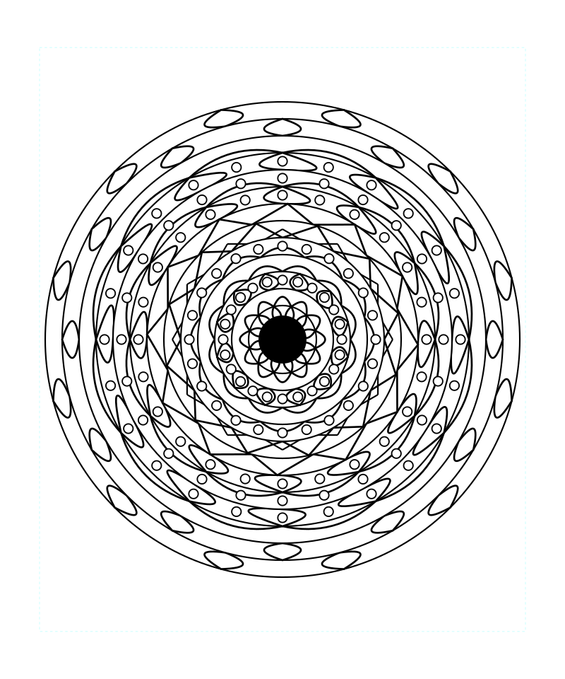 Harmony Balance Sacred Geometry Mandala Coloring Page