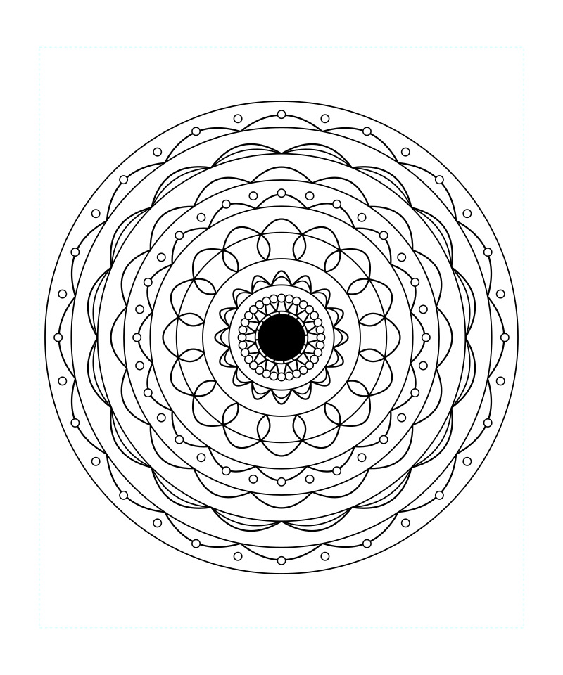 Harmony Calm Sacred Geometry Mandala Coloring Page