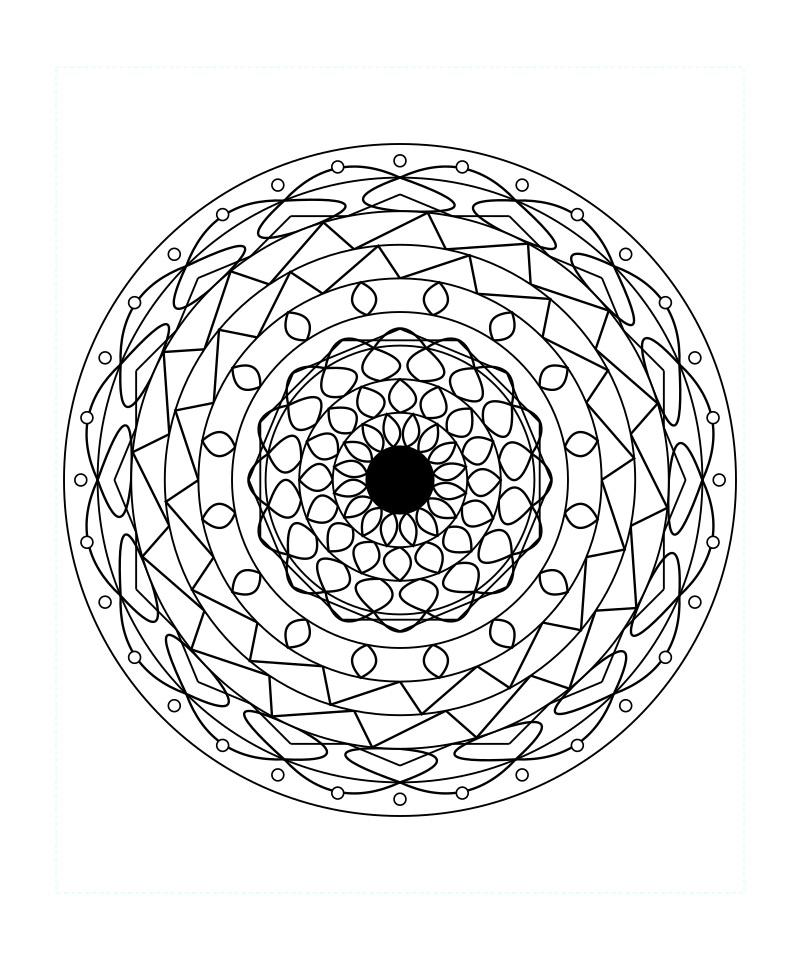 Harmony Circle Sacred Geometry Mandala Coloring Page
