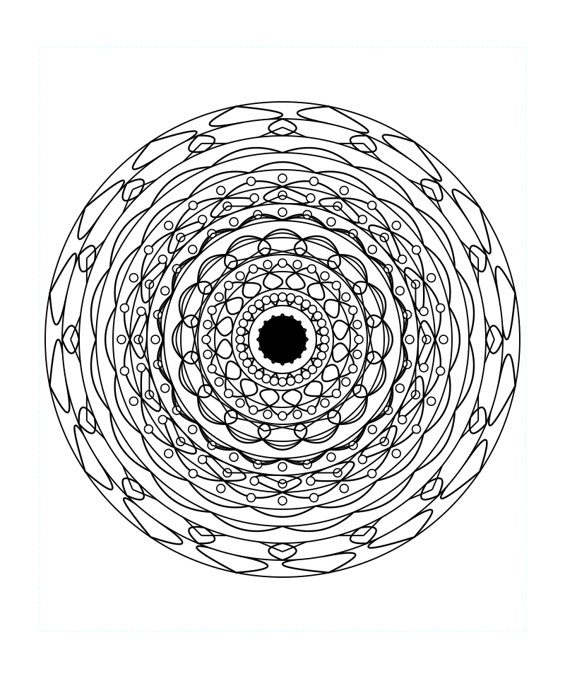 Harmony Floral Sacred Geometry Mandala Coloring Page