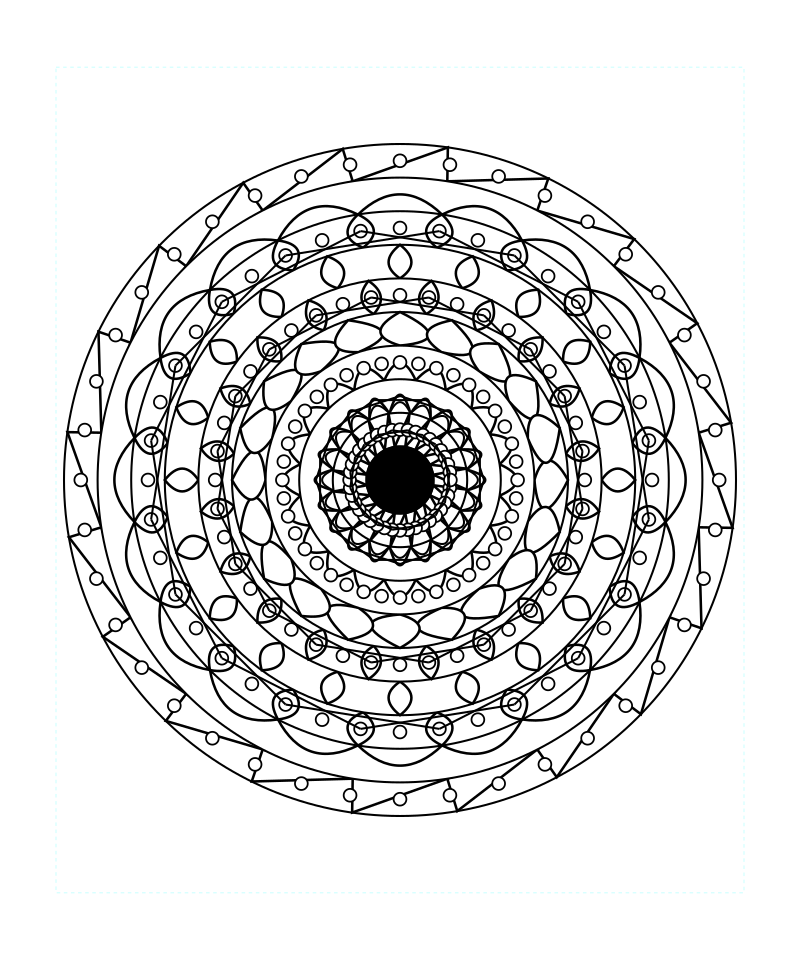 Harmony Lotus Sacred Geometry Mandala Coloring Page