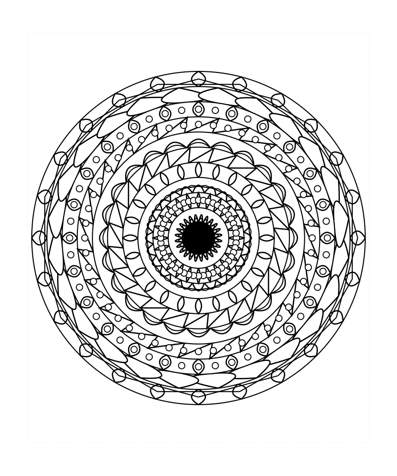 Harmony Mystic Sacred Geometry Mandala Coloring Page