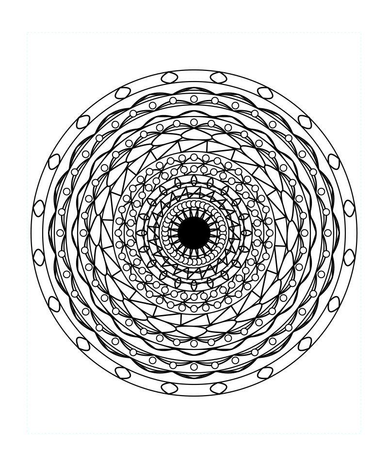 Harmony Sacred Geometry Mandala Coloring Page