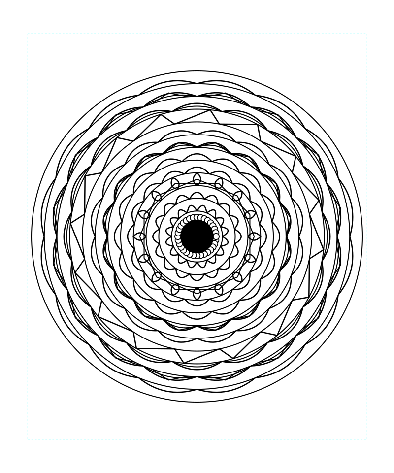 Harmony Serenity Sacred Geometry Mandala Coloring Page