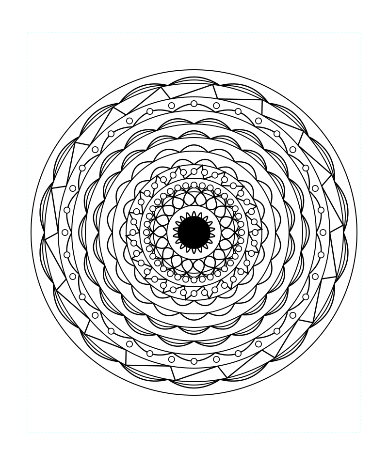Harmony Spirit Sacred Geometry Mandala Coloring Page