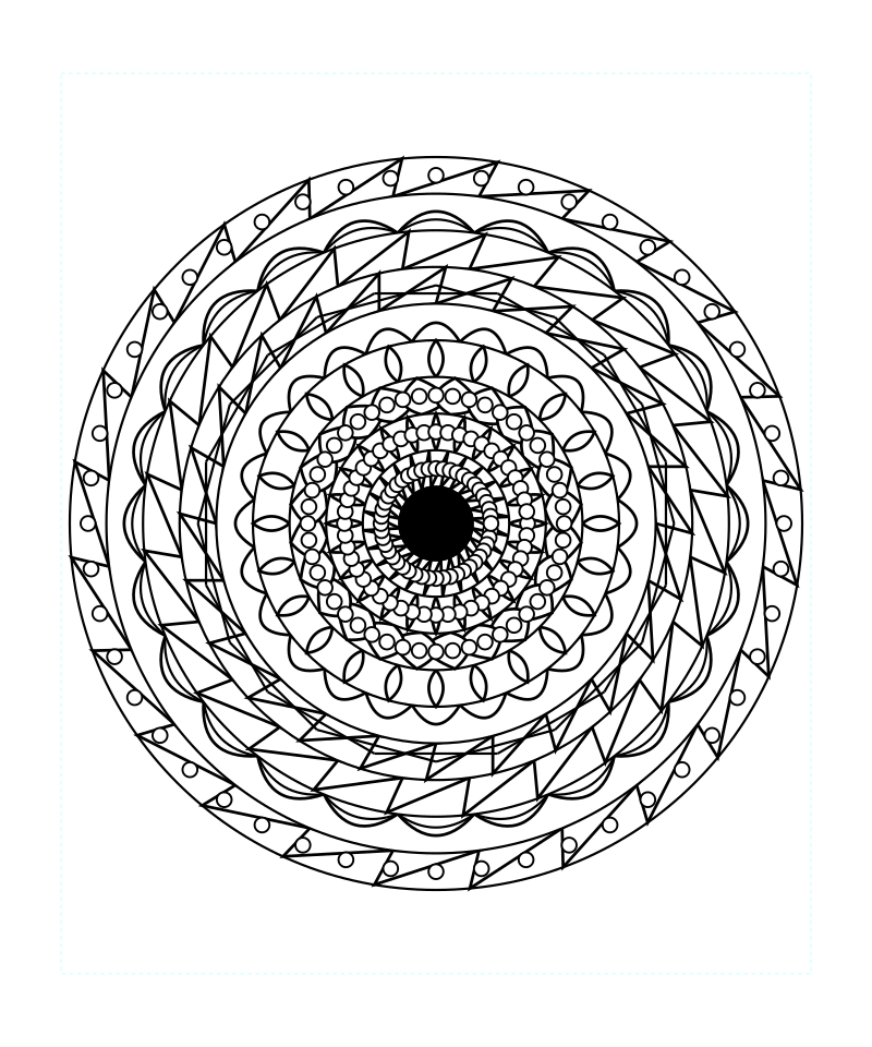 Harmony Star Sacred Geometry Mandala Coloring Page