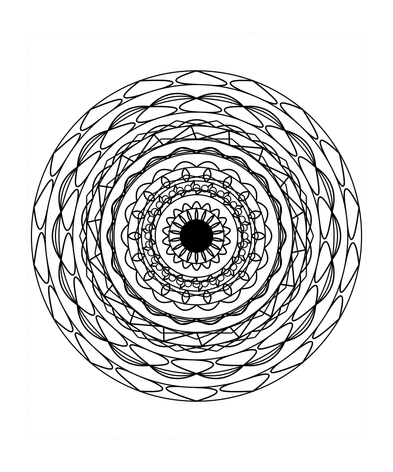 Infinite Harmony Geometry Mandala Coloring Page