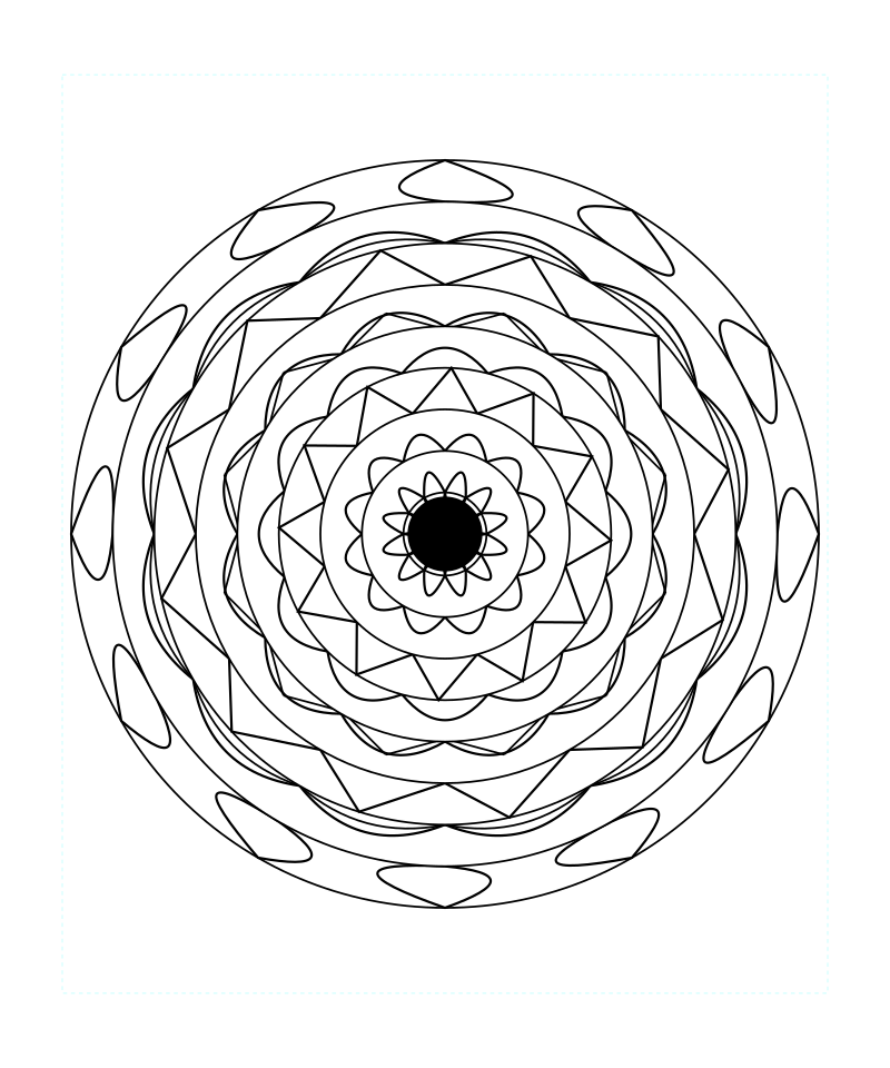 Infinite Harmony Sacred Geometry Mandala Coloring Page