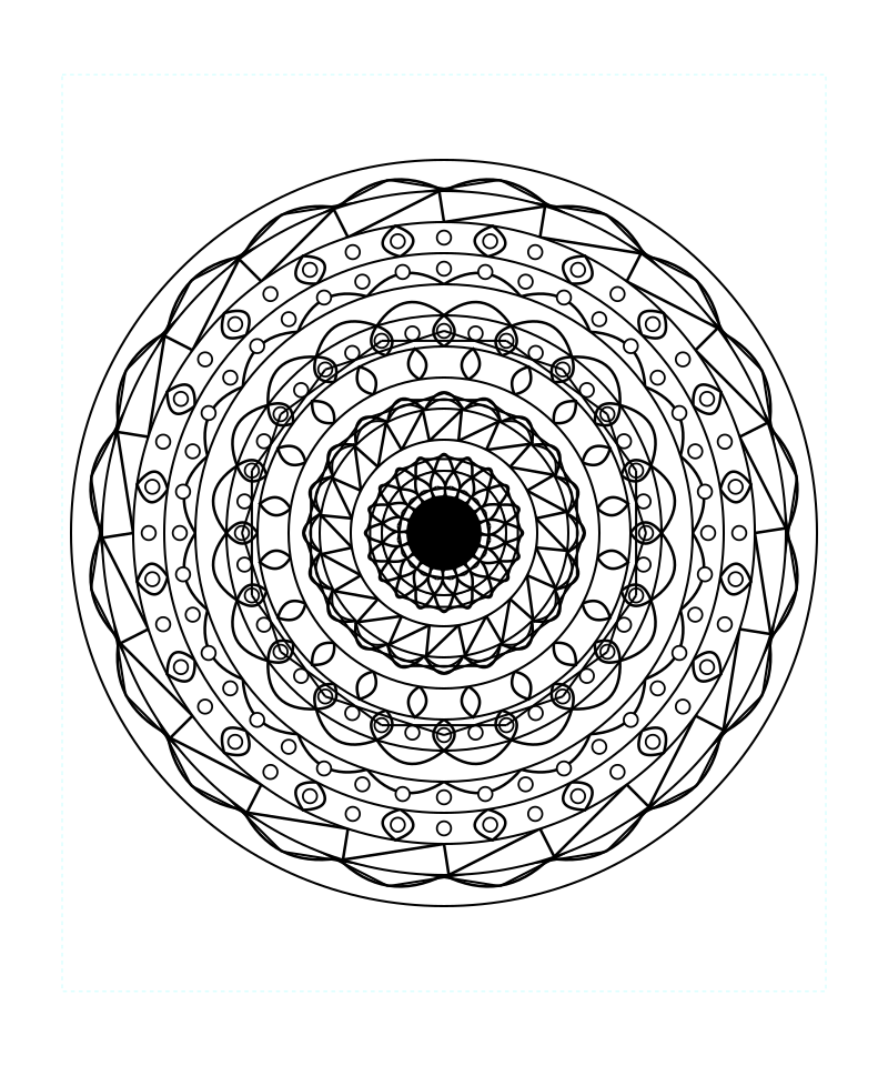Infinite Serenity Geometry Mandala Coloring Page