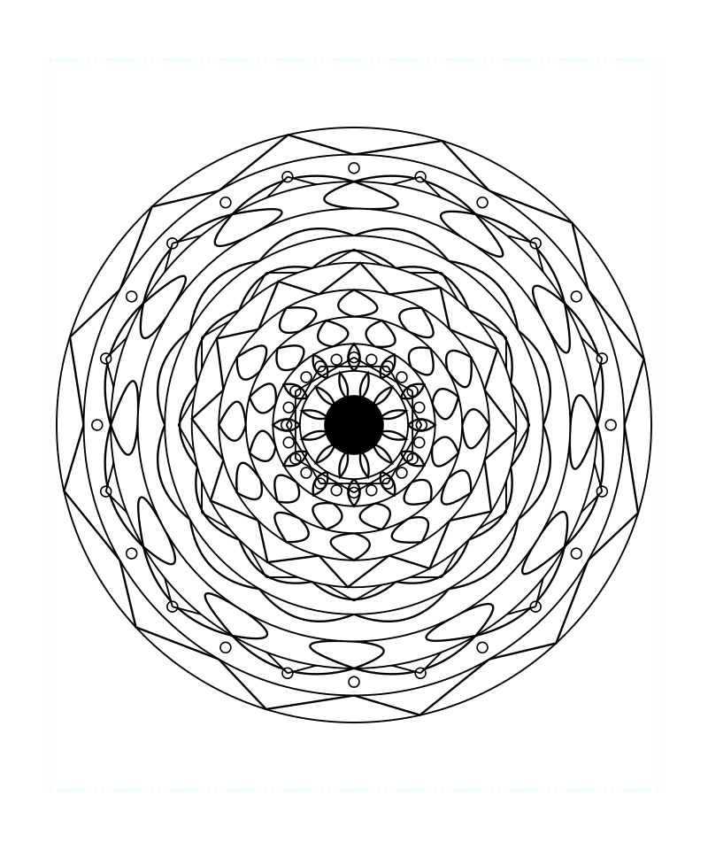 Infinite Spirit Geometry Mandala Coloring Page