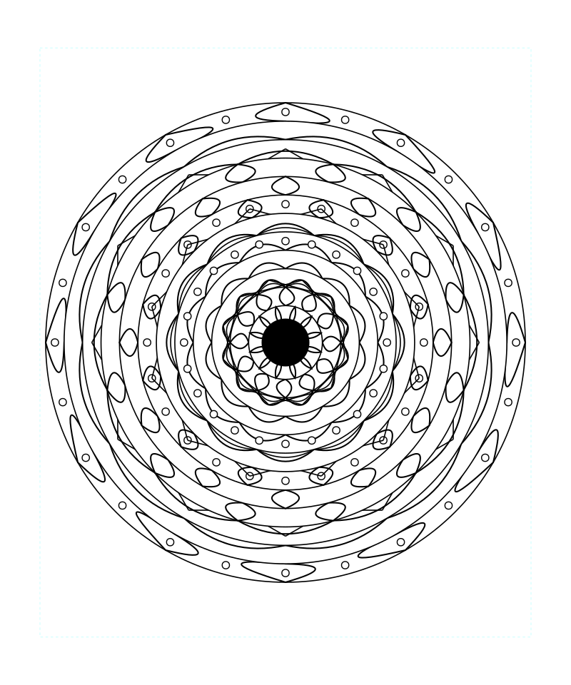 Inner Peace Sacred Geometry Mandala Coloring Page