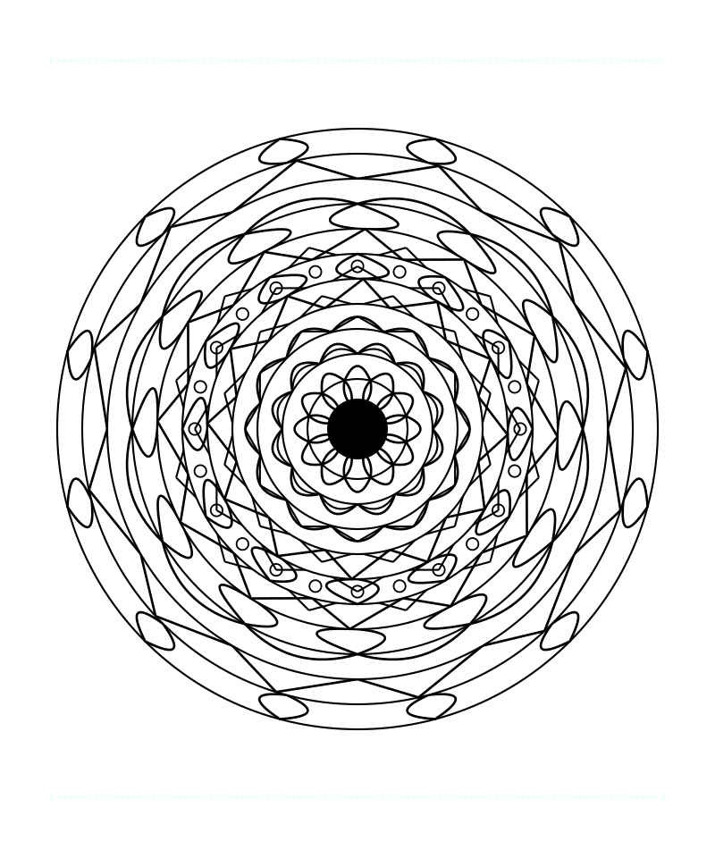 Intricate Sacred Geometry Mandala Adult Coloring Page Free Svg