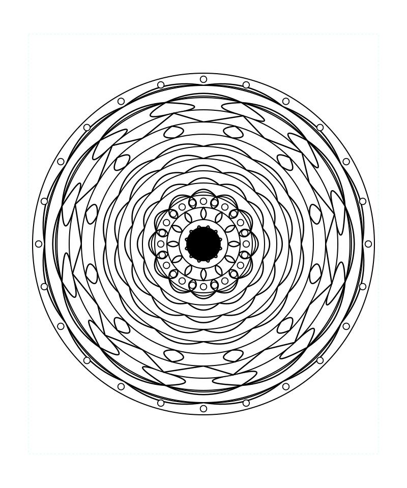 Lotus Geometry Mandala Mindfulness Coloring Page Printable