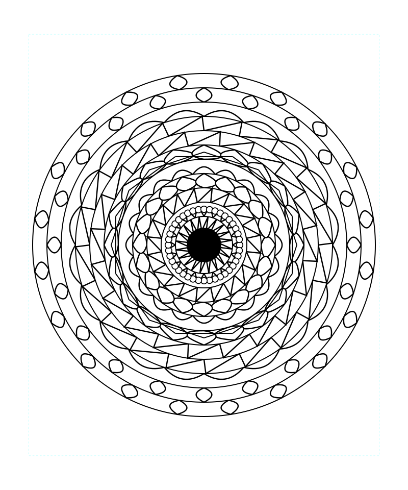 Lotus Geometry Mandala Spiritual Coloring Page Download