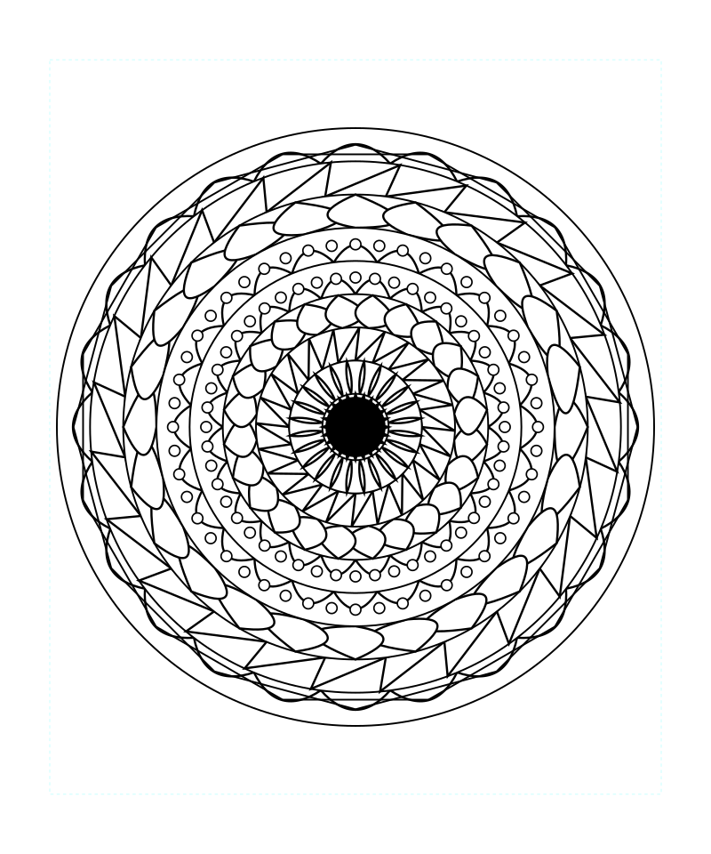 Lotus Sacred Geometry Mandala Adult Coloring Page Download